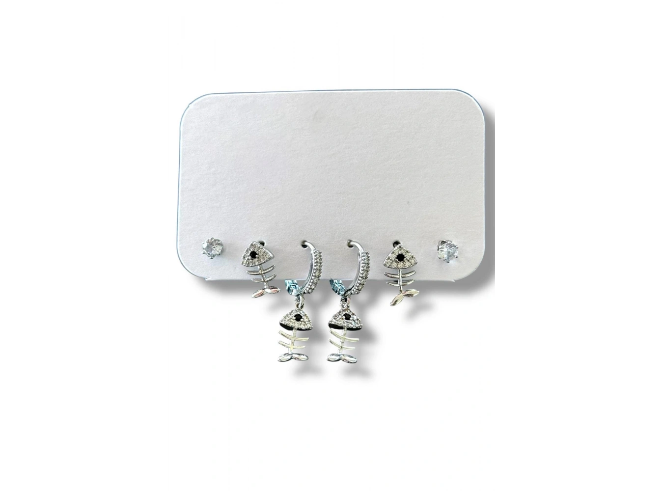 Gümüş Renk Karışık Figürlü 6lı Küpe Set