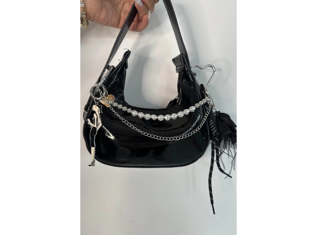 Gümüş Renk Karışık Figürlü Çanta Charm/ Anahtarlık