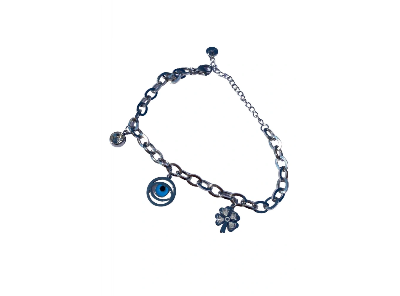 Gümüş Renk Karışık Figürlü Çelik Bileklik