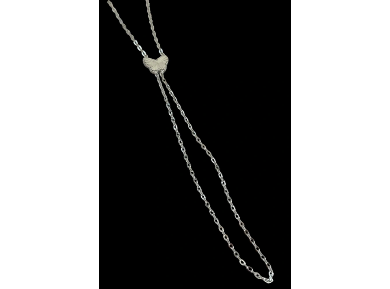 Gümüş Renk Kelebek Figürlü Şahmeran