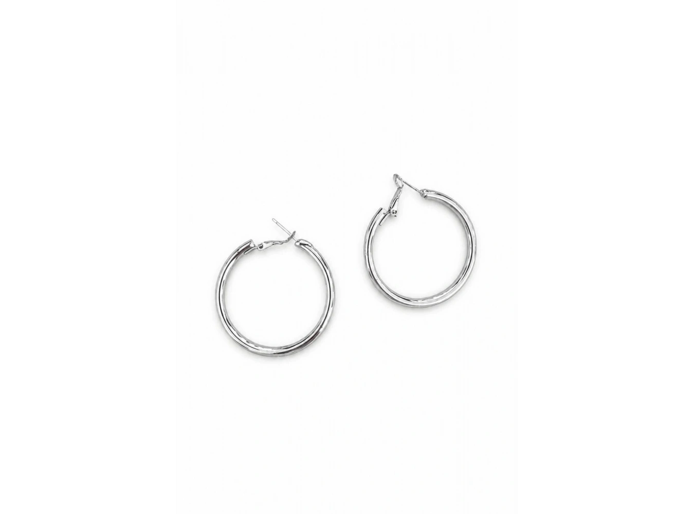 Gümüş  Renk  Küpe 40Mm (Çift)