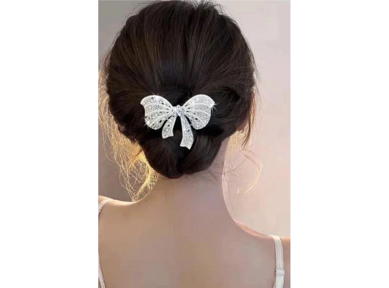 Gümüş Renk Kurdele Figürlü Taşlı Otomat Toka