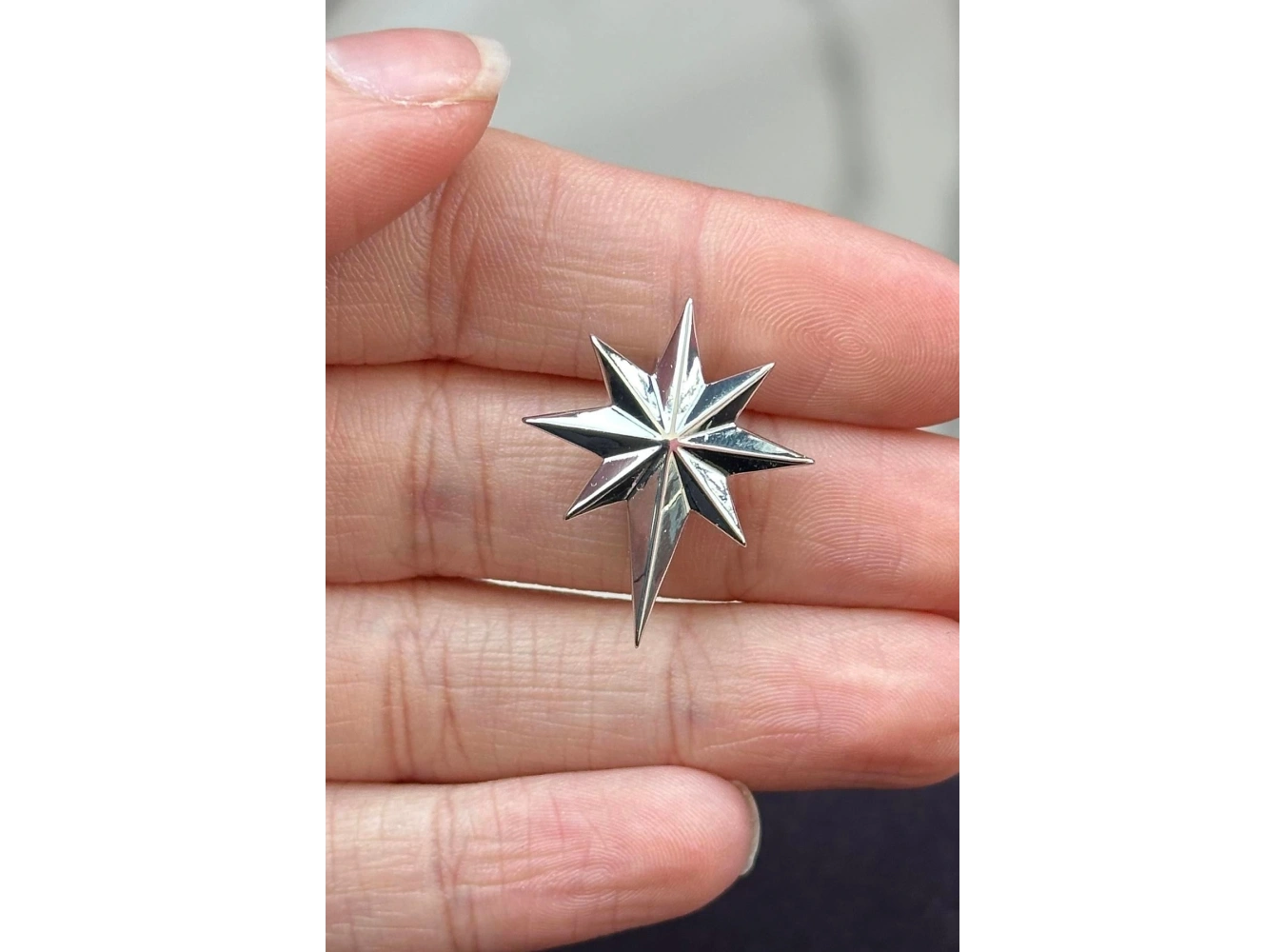 Gümüş Renk Kuzey Yıldızı Figürlü Ajda Charm / Kolye/ Bileklik Ucu