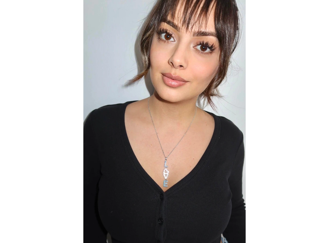 Gümüş Renk Love Yazılı YSX Kolye