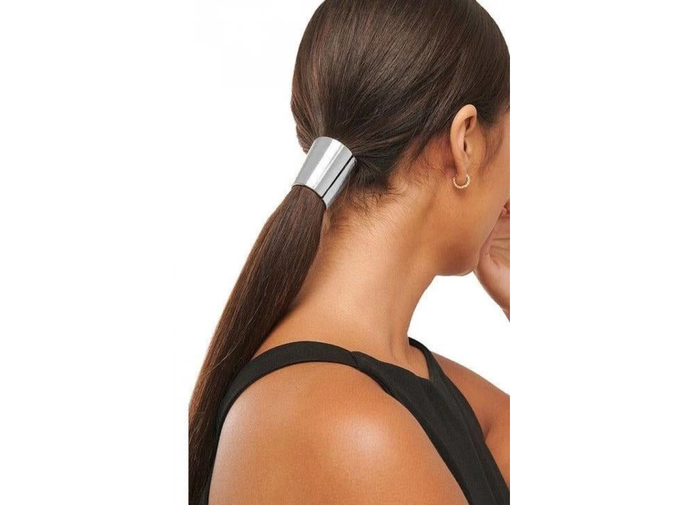 Gümüş Renk Metal At Kuyruğu Lastik Toka