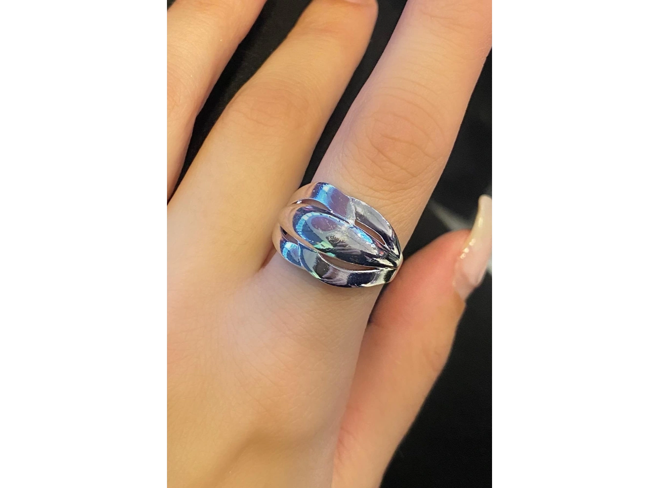 Gümüş Renk Metal Ayarlanabilir Yüzük