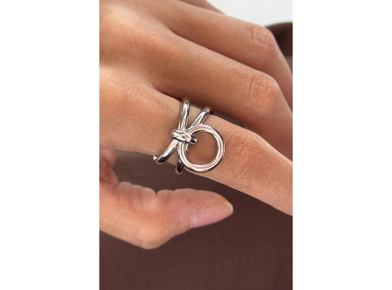 Gümüş Renk Metal Ayarlanabilir Yüzük