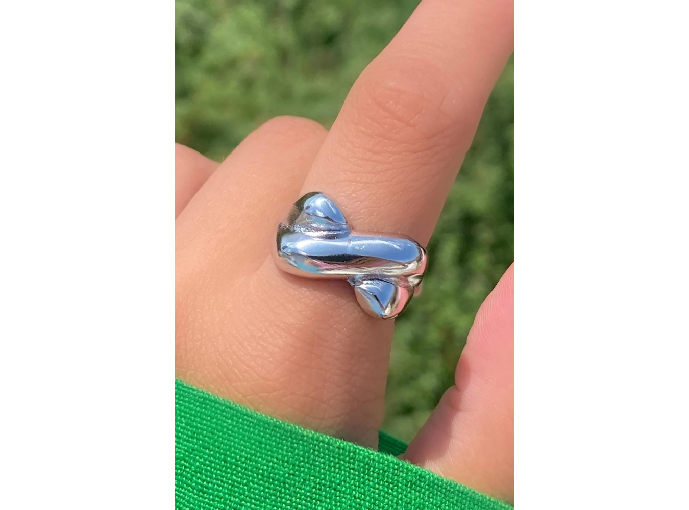 Gümüş Renk Metal Ayarlanabilir Yüzük