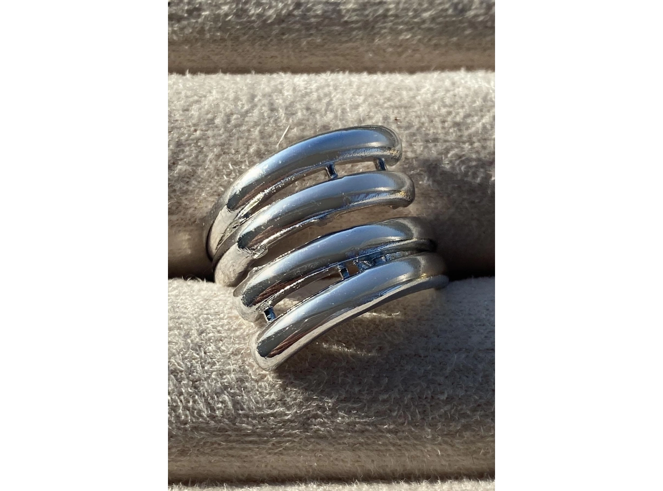 Gümüş Renk Metal Ayarlanabilir Yüzük