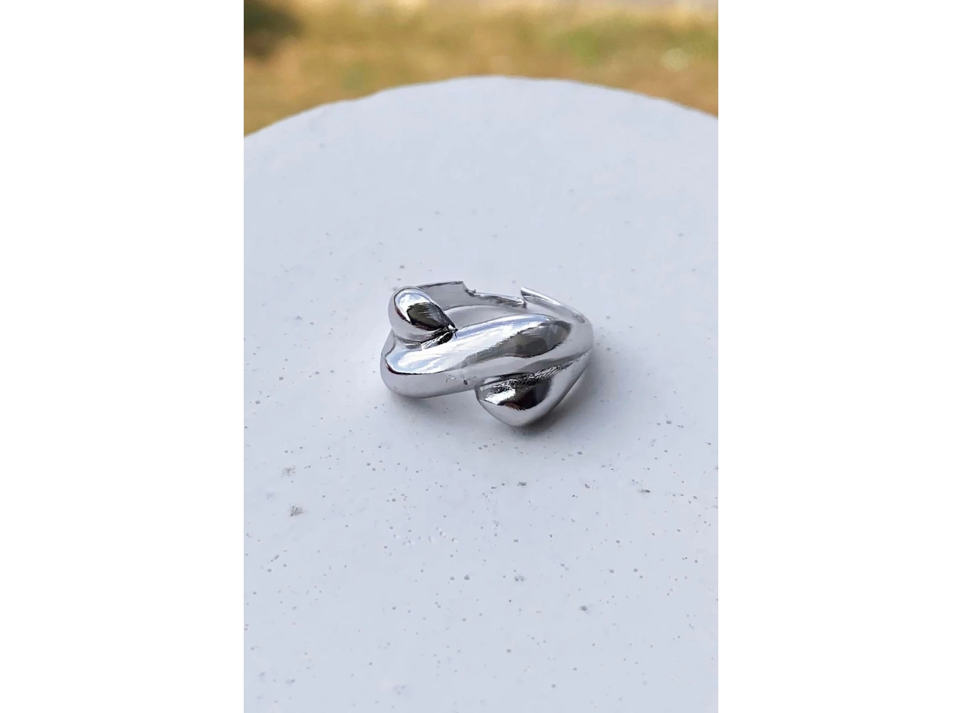 Gümüş Renk Metal Ayarlanabilir Yüzük