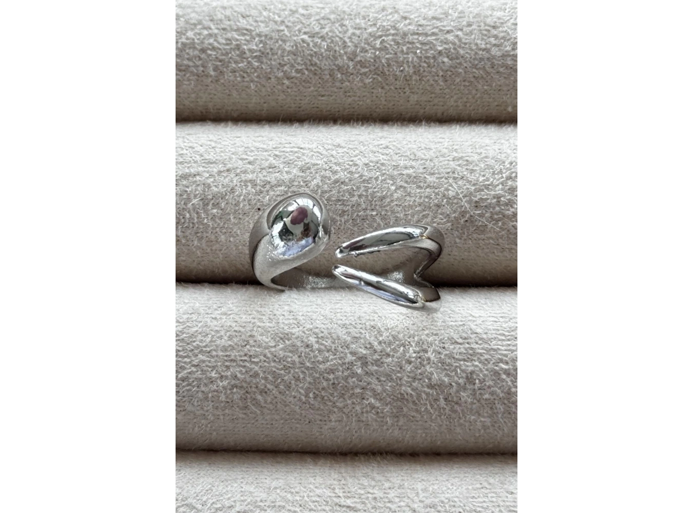 Gümüş Renk Metal Ayarlanabilir Yüzük