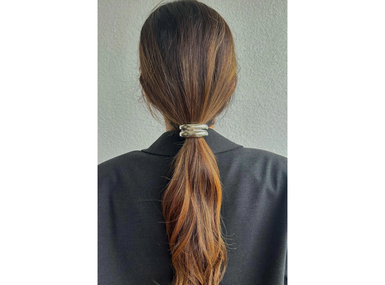 Gümüş Renk Metal Detaylı Lastik Toka