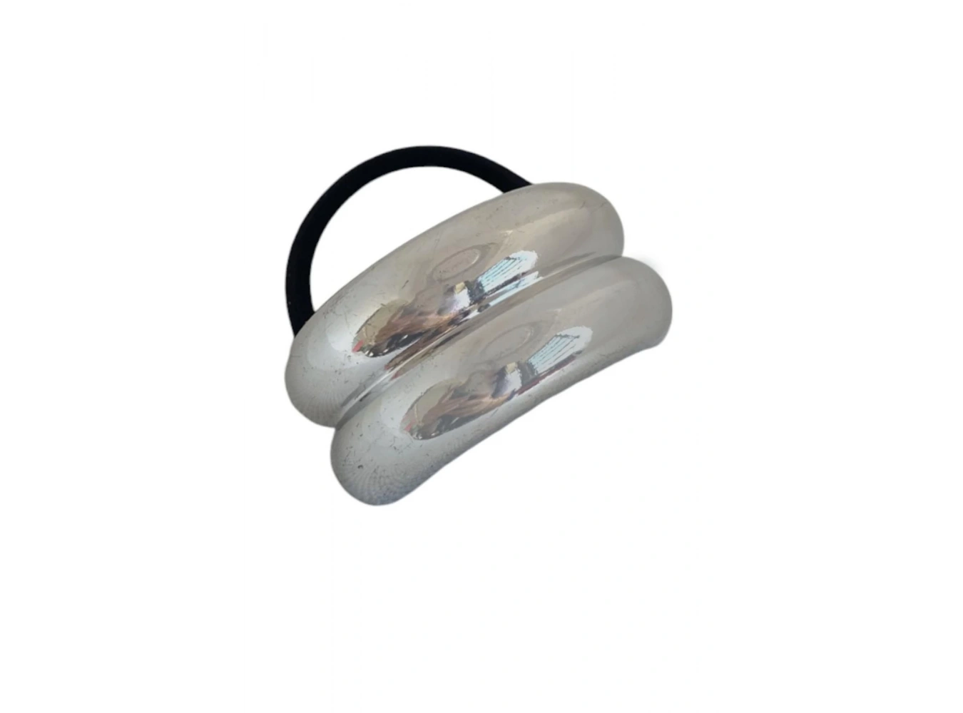 Gümüş Renk Metal Detaylı Lastik Toka