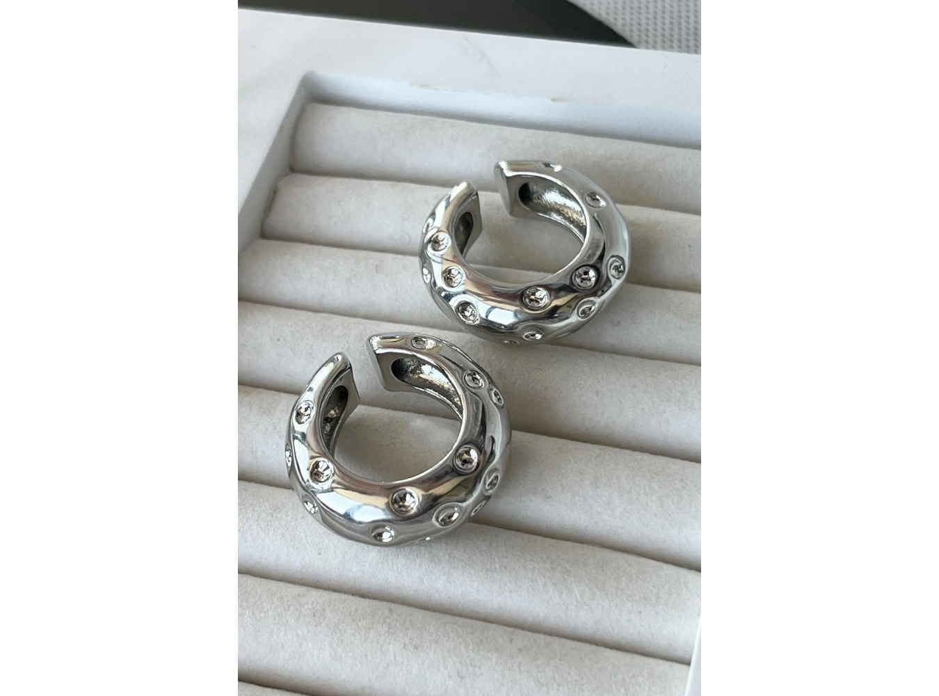 Gümüş Renk Metal Ear Cuff (Çift)