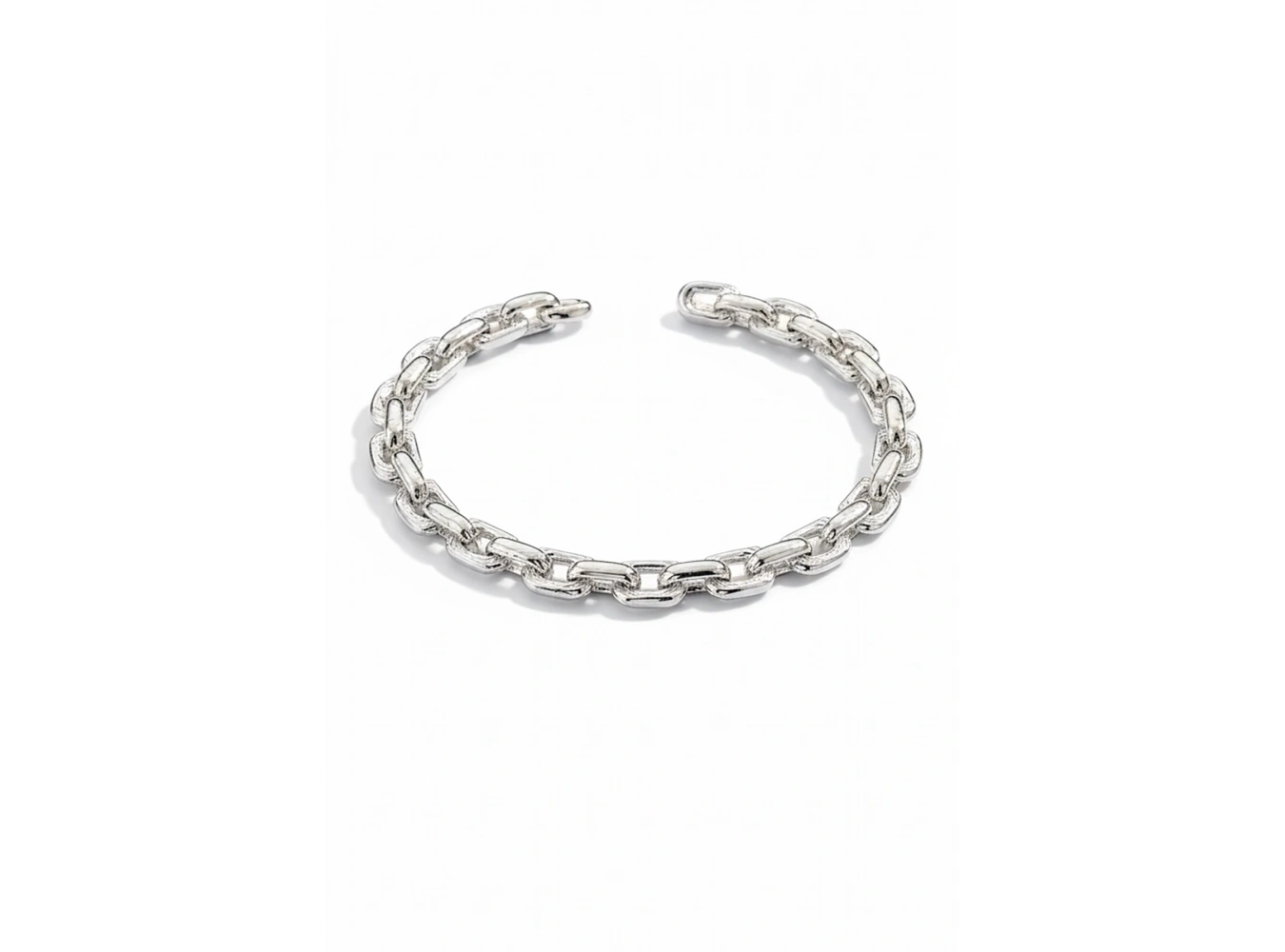 Gümüş Renk Metal Kelepçe Bileklik