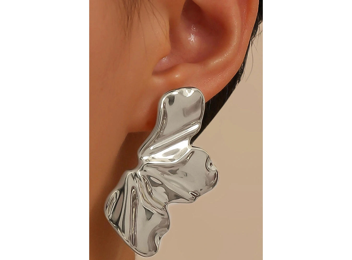 Gümüş Renk Metal Küpe (Çift)