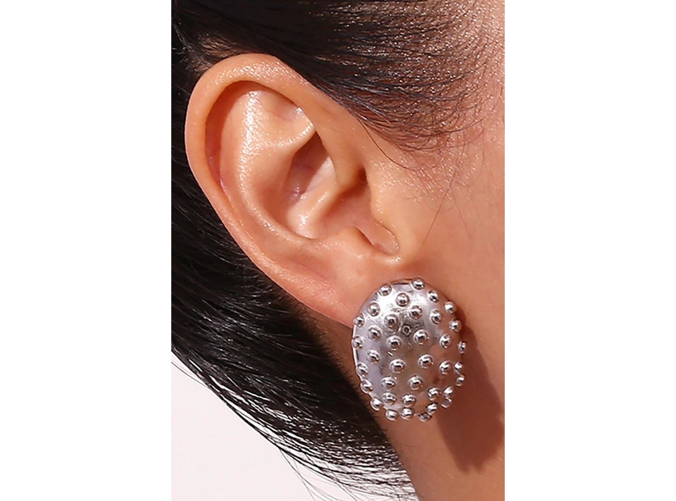 Gümüş Renk Metal Küpe ( Çift )