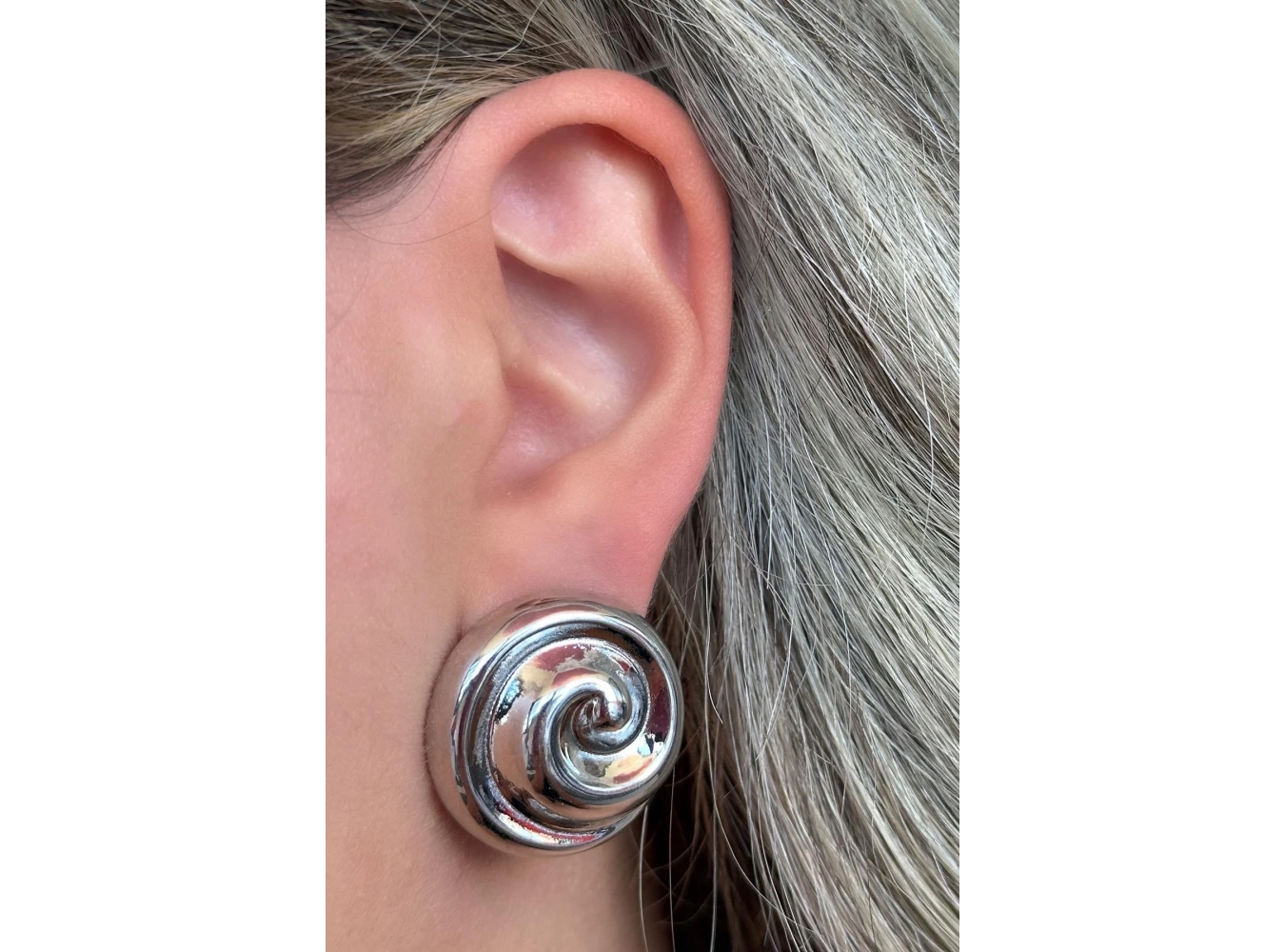 Gümüş Renk Metal Küpe (Çift)