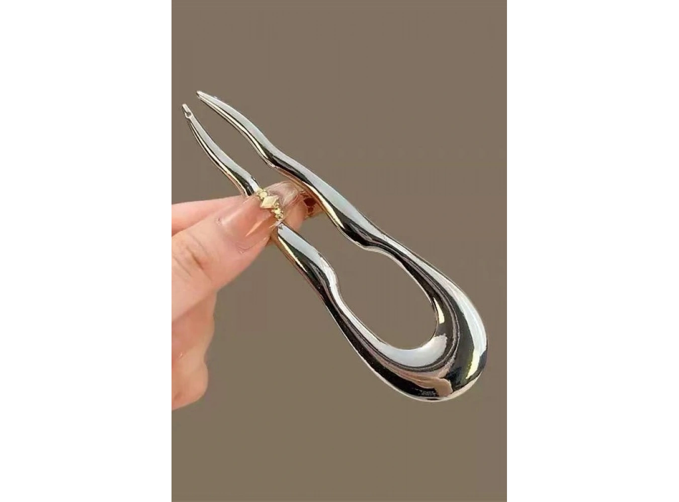 Gümüş Renk Metal Topuz Tokası