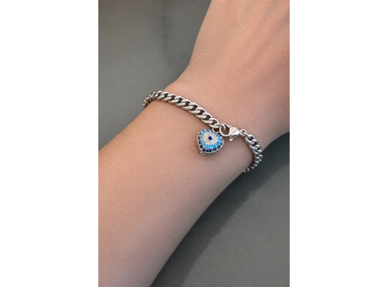 Gümüş Renk Nazar Boncuk Figürlü Xuping VİP Bileklik