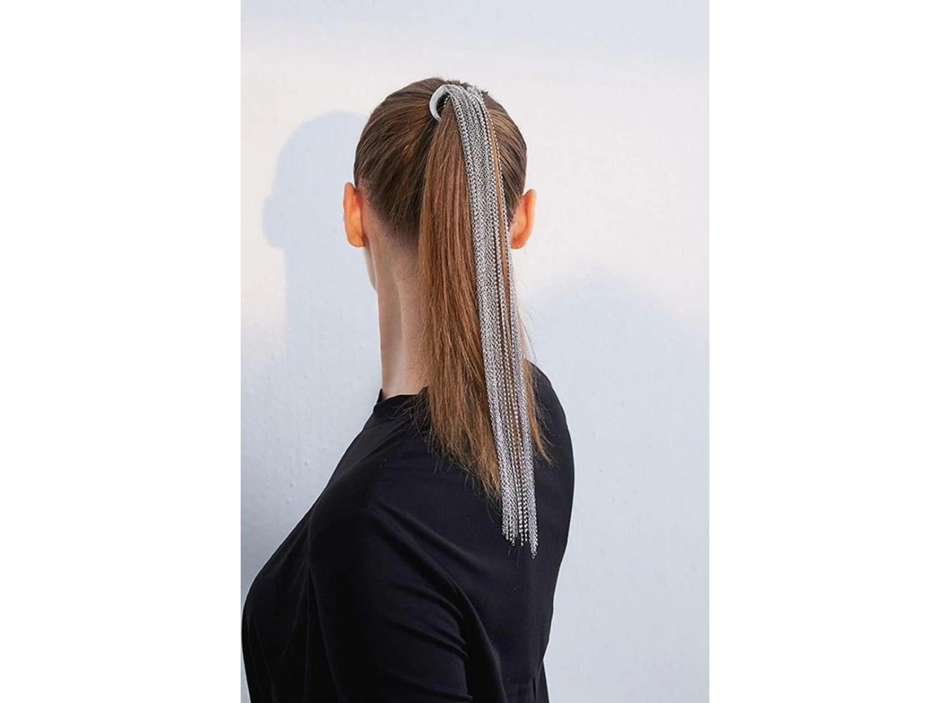 Gümüş Renk Sallantılı Saç Aksesuarı