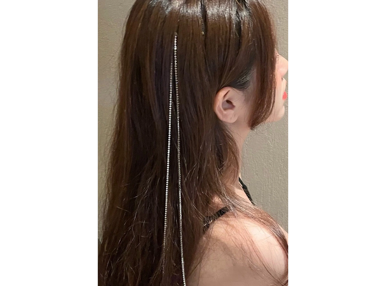 Gümüş Renk Su Yolu Saç Işıltısı Yan Postiş