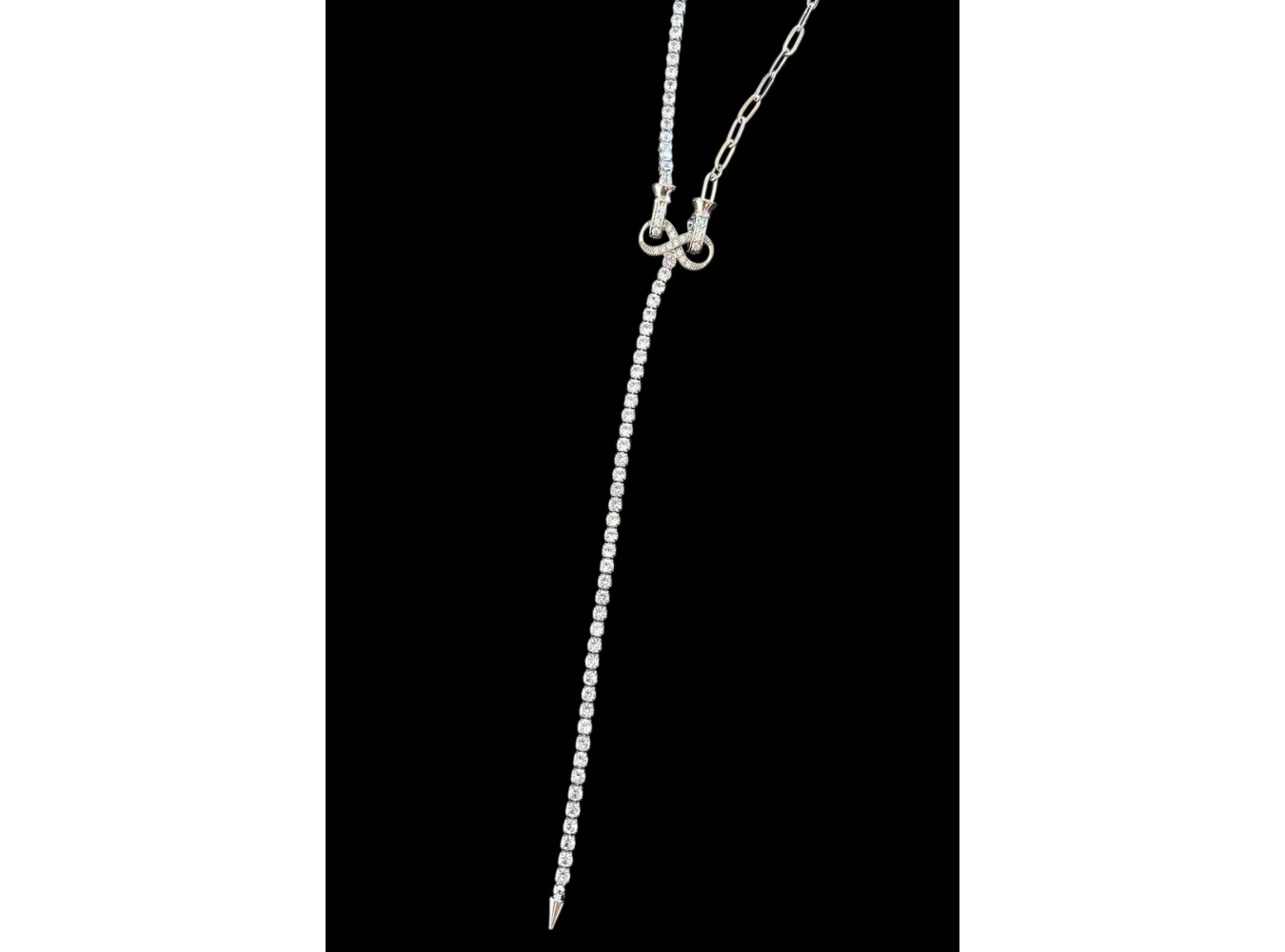 Gümüş Renk Taş Detaylı 14K Altın Kaplama Kolye