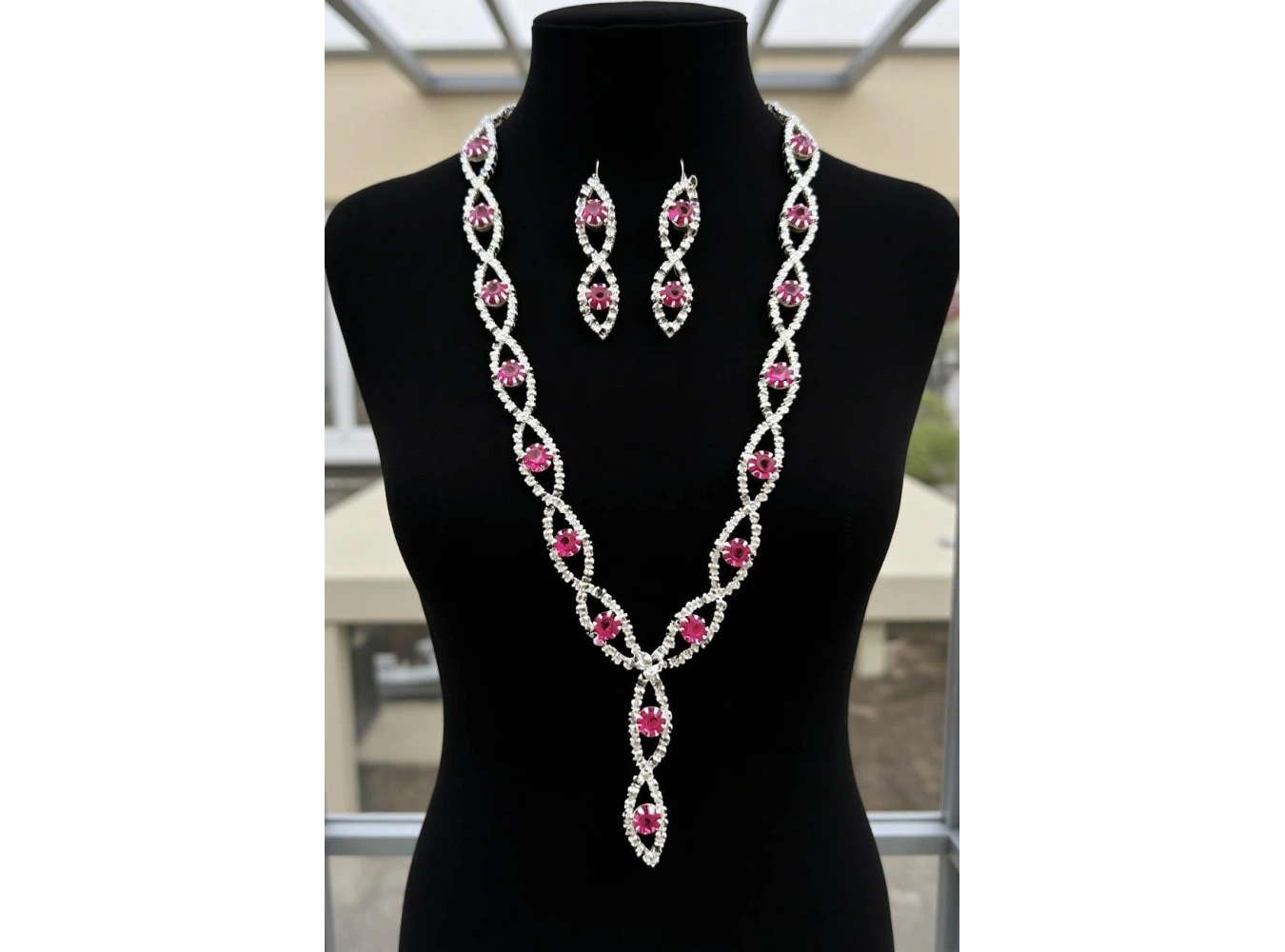 Gümüş Renk Taş Detaylı Abiye Set