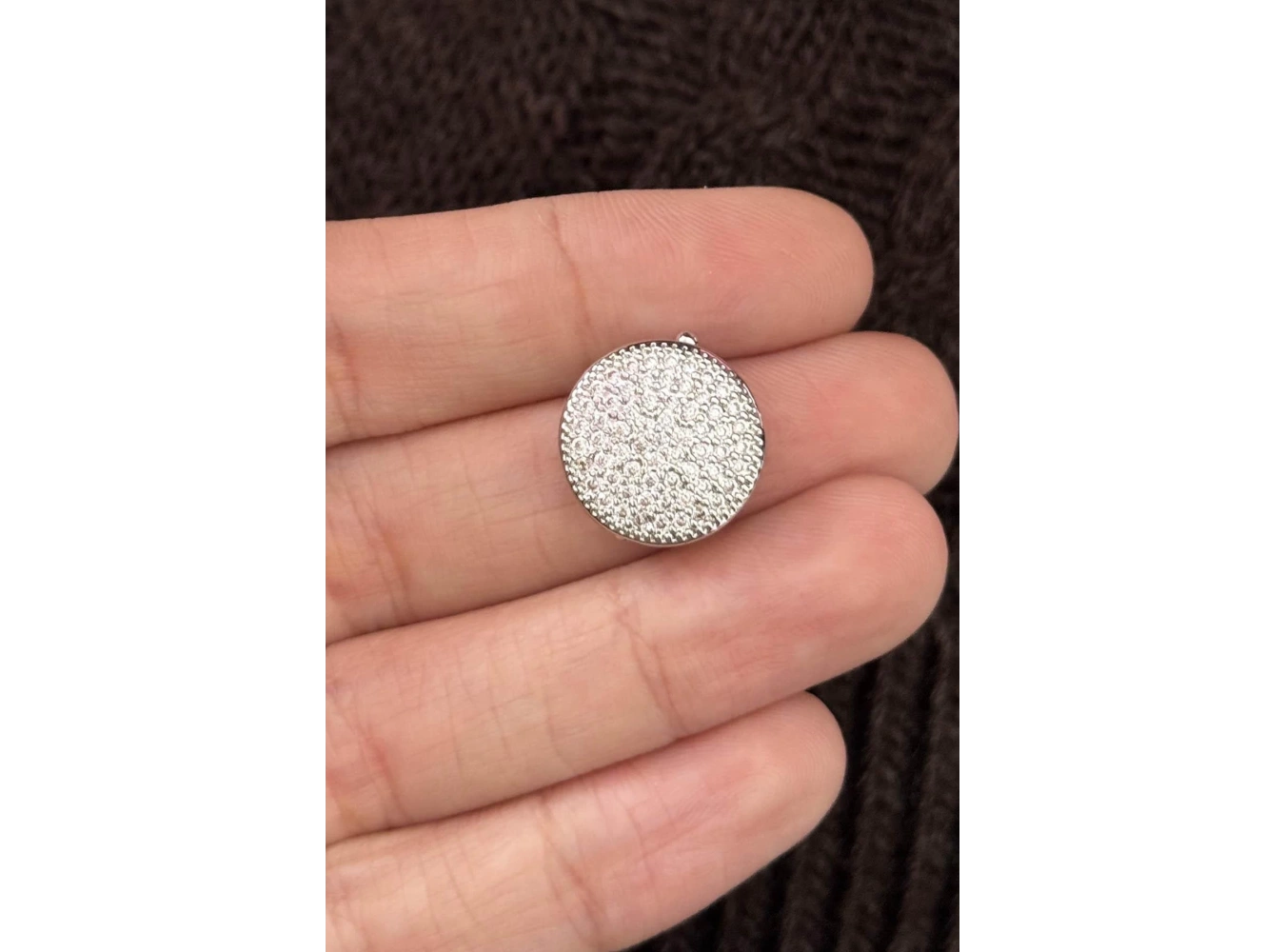 Gümüş Renk Taş Detaylı Ajda Charm / Kolye/ Bileklik Ucu