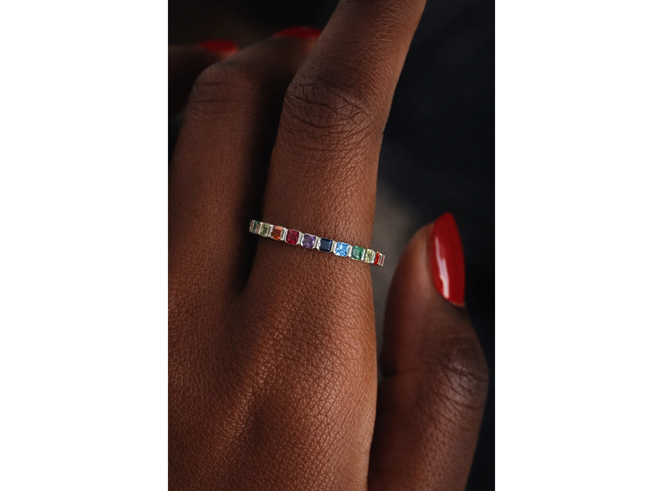 Gümüş Renk Taş Detaylı Ayarlanabilir Tamtur Yüzük