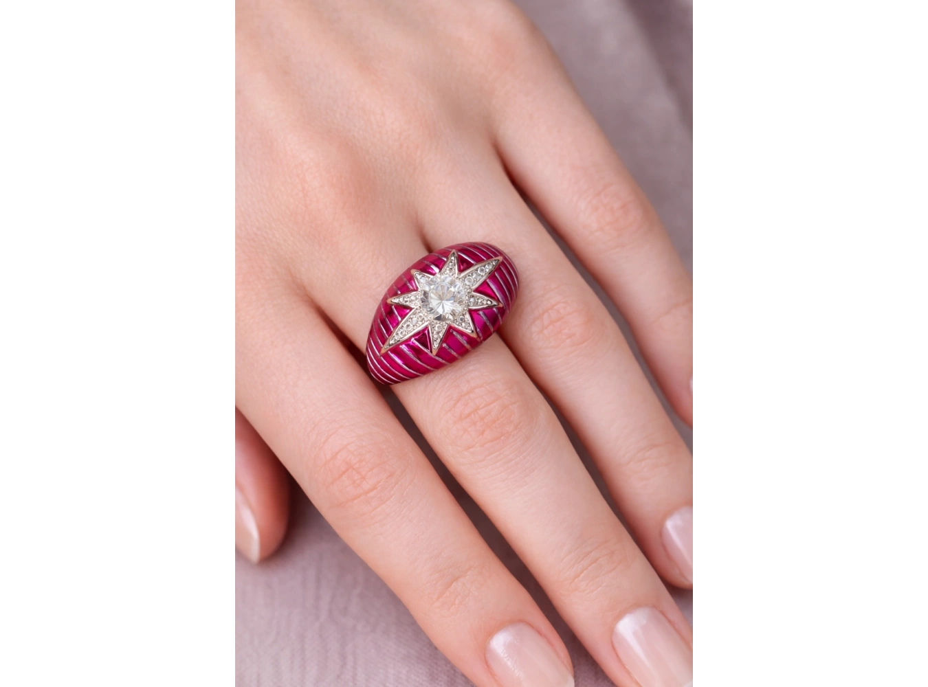 Gümüş Renk Taş Detaylı Ayarlanabilir Yüzük