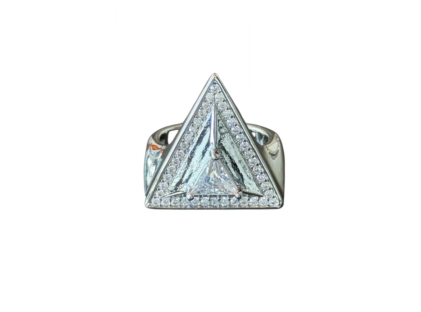 Gümüş Renk Taş Detaylı Ayarlanabilir Yüzük