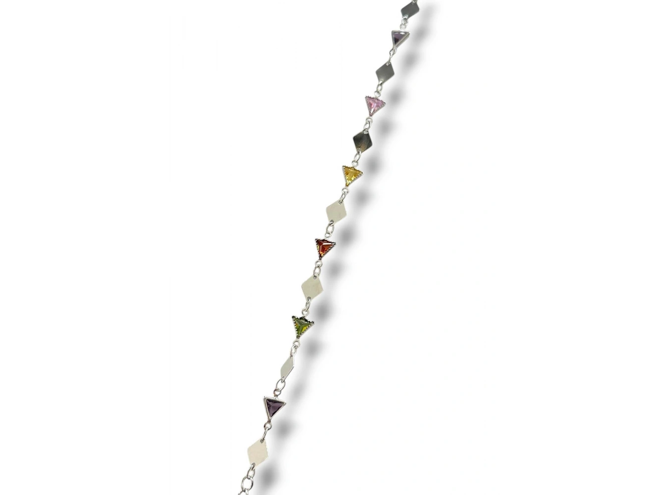 Gümüş Renk Taş Detaylı Bileklik