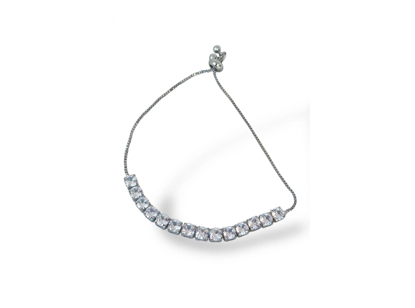 Gümüş Renk Taş Detaylı Bileklik