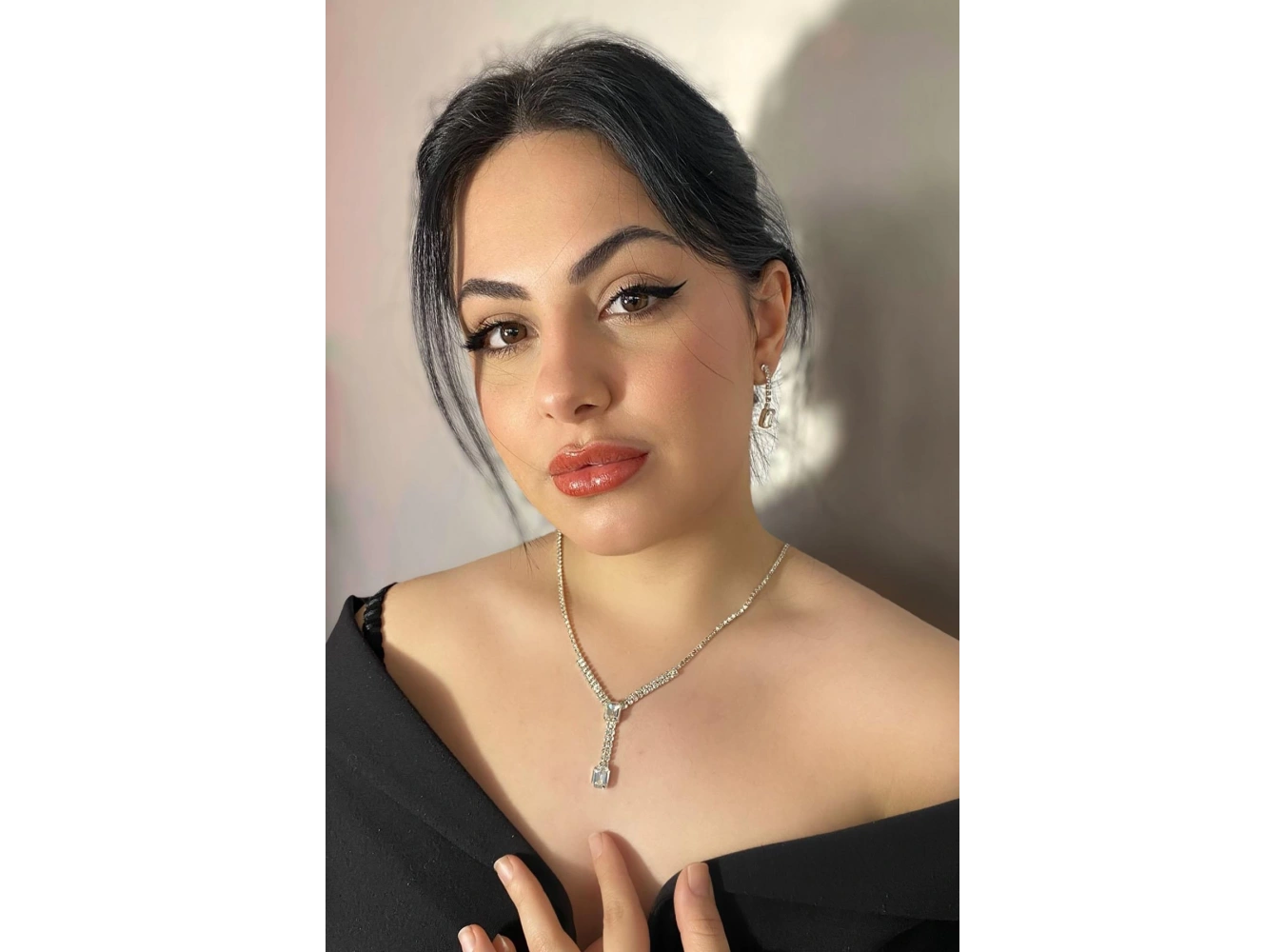 Gümüş Renk Taş Detaylı Kolye Ve Küpe Düğün Kına Nişan Gelin Set