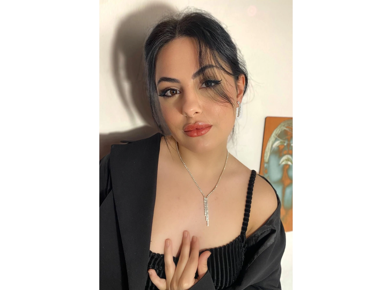 Gümüş Renk Taş Detaylı Kolye Ve Küpe Düğün Kına Nişan Gelin Set