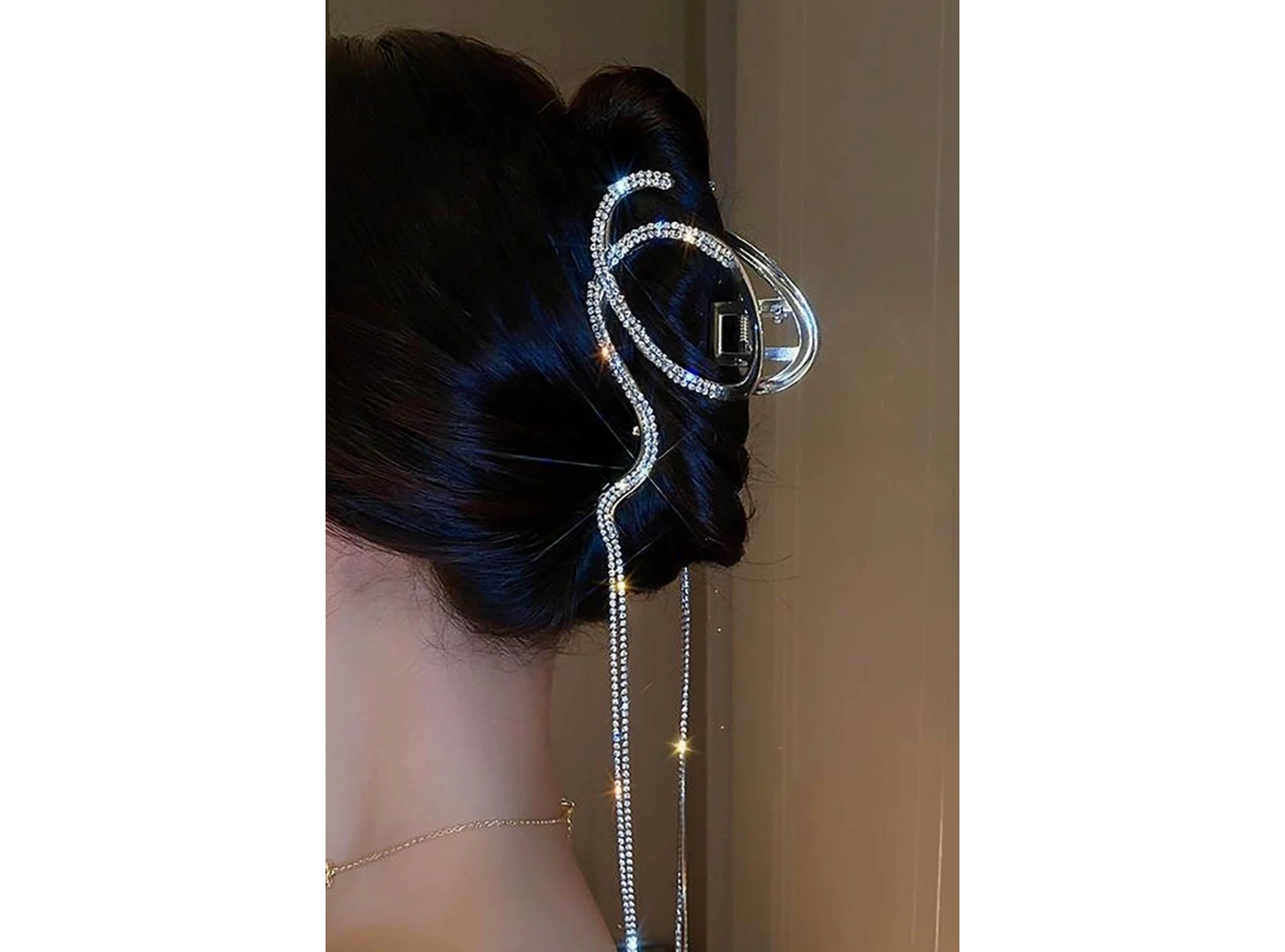 Gümüş Renk Taş Detaylı Metal Mandal Toka