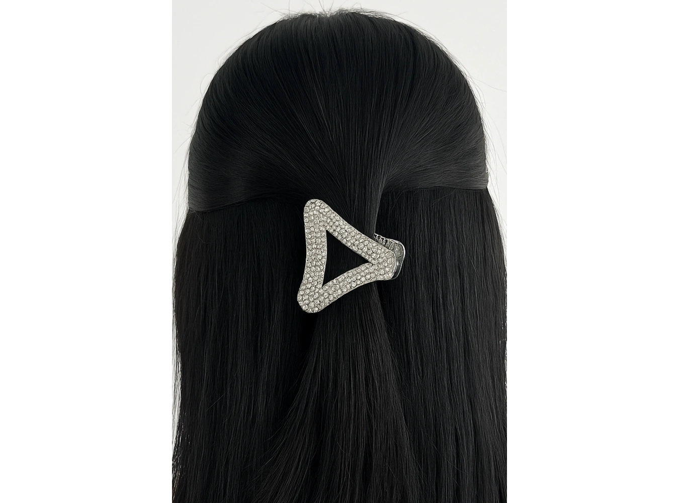 Gümüş Renk Taş Detaylı Metal Mandal Toka