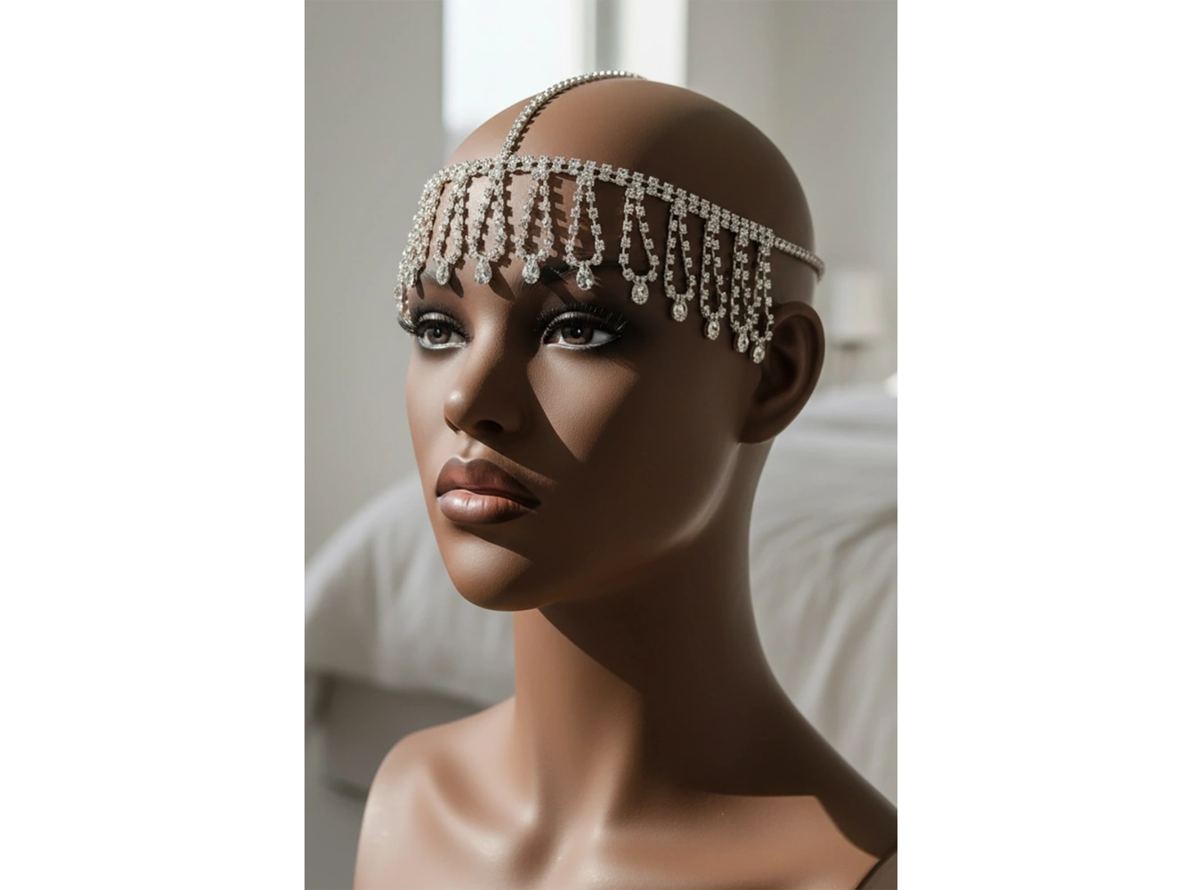 Gümüş Renk Taş Detaylı Saç Aksesuarı/Kına Aksesuarı