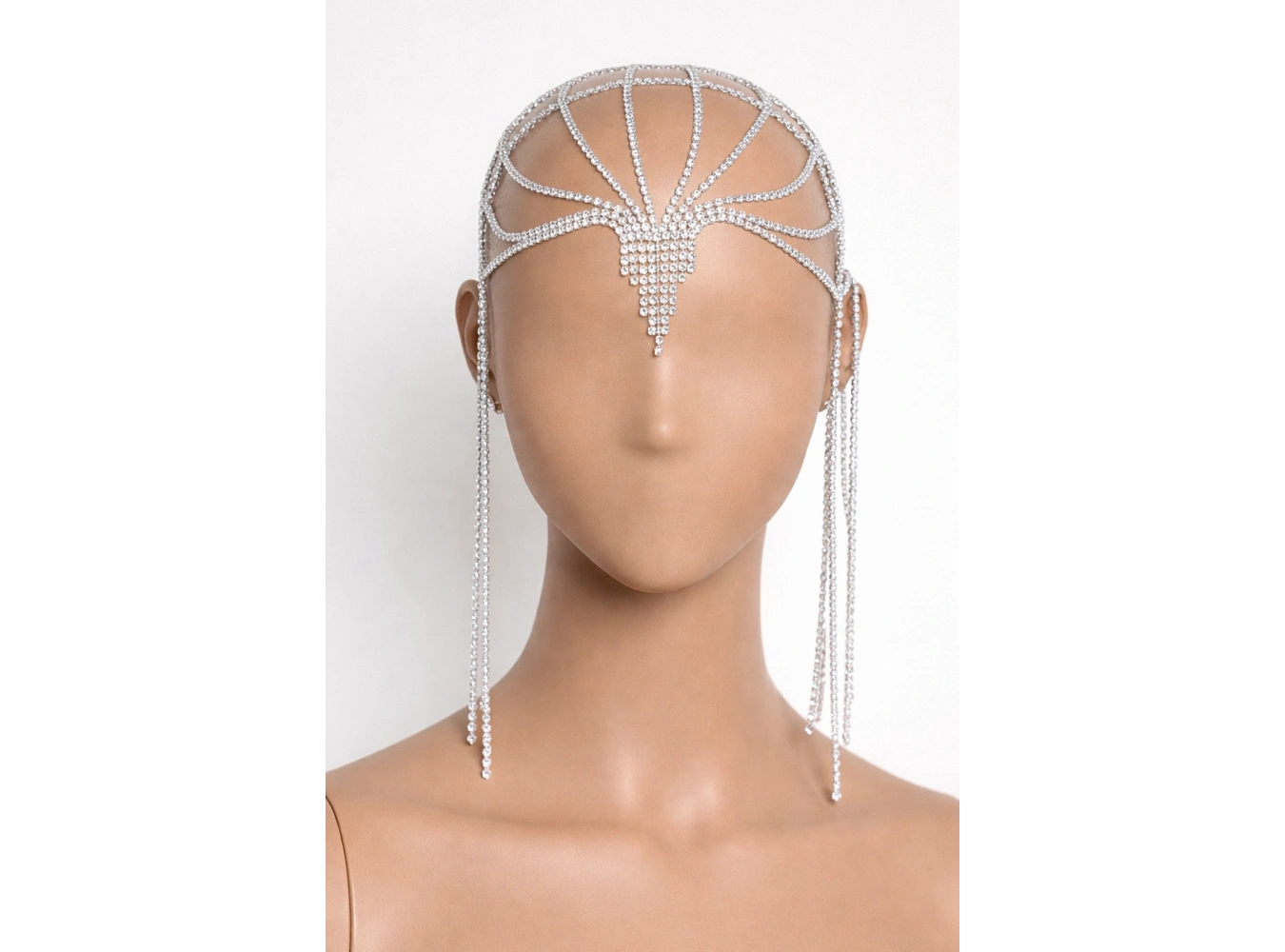 Gümüş Renk Taş Detaylı Saç Aksesuarı/Kına Aksesuarı