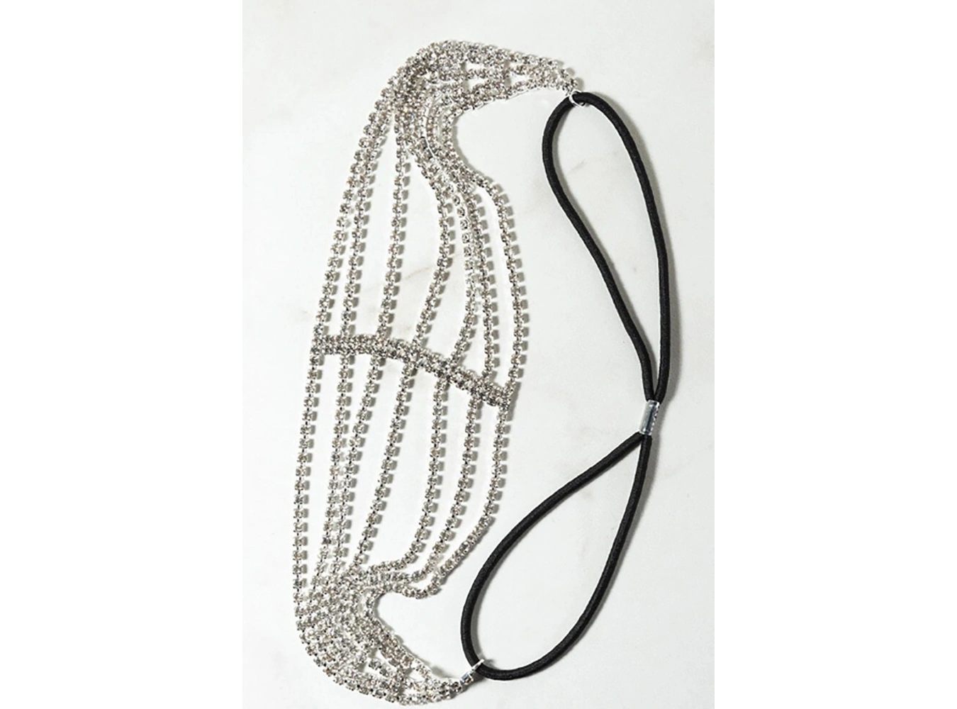 Gümüş Renk Taş Detaylı Saç Aksesuarı/ Kına Aksesuarı