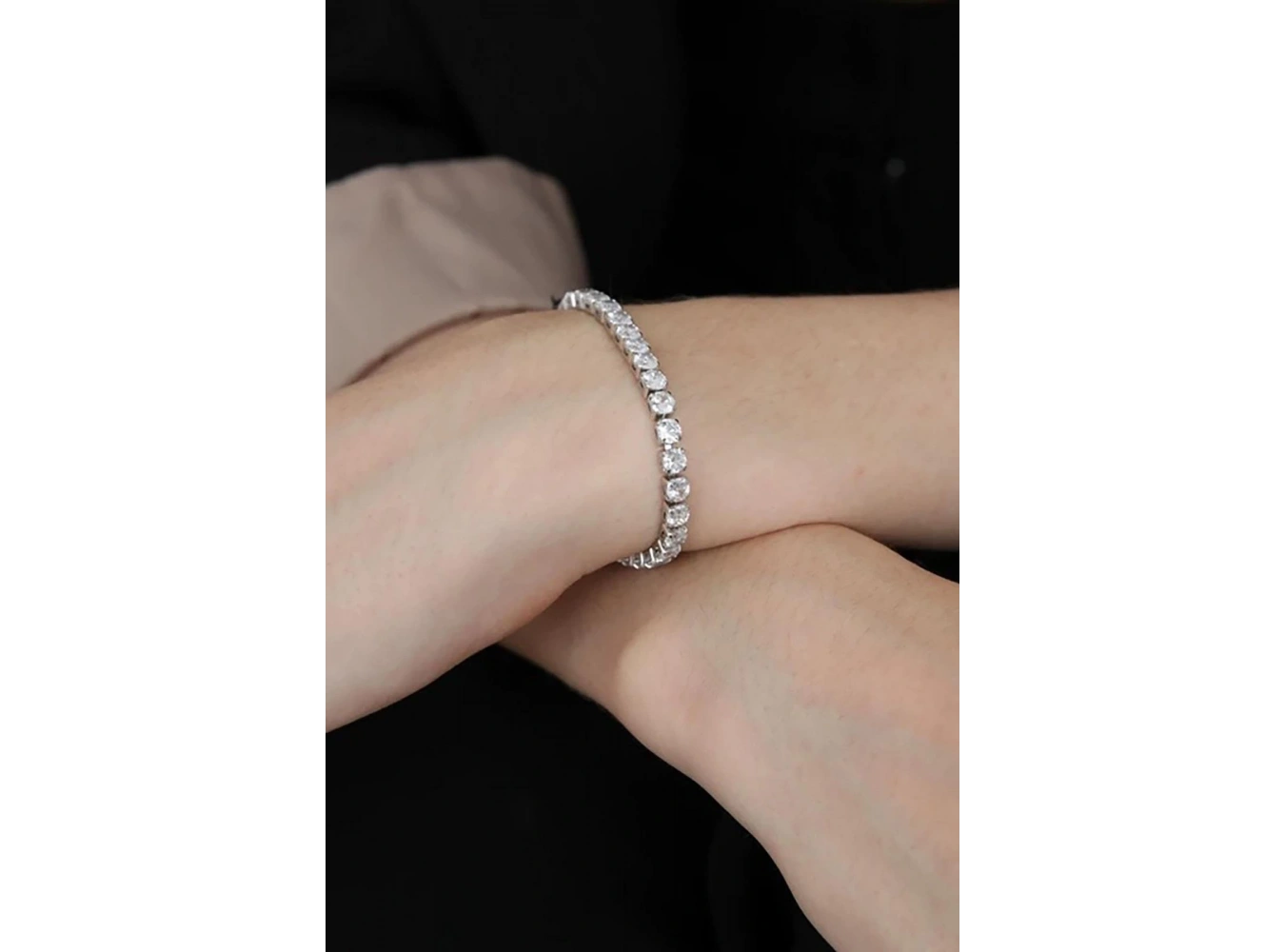 Gümüş Renk Taş Detaylı Su Yolu Bileklik