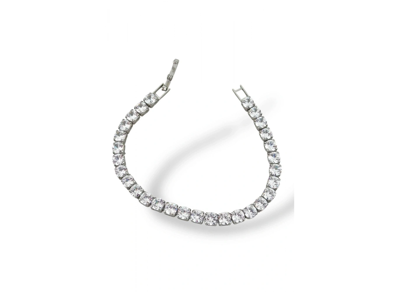 Gümüş Renk Taş Detaylı Su Yolu Bileklik