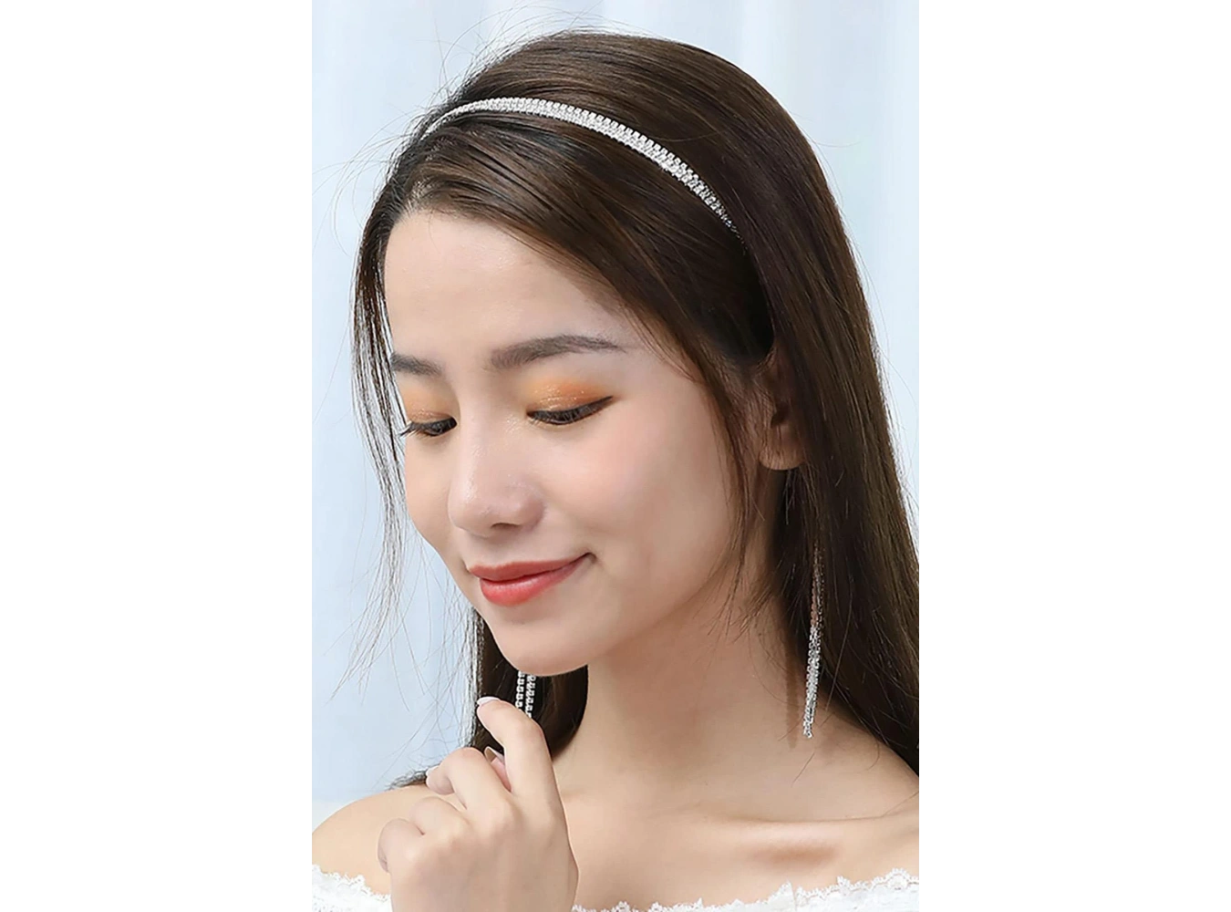 Gümüş Renk Taş Detaylı Taç