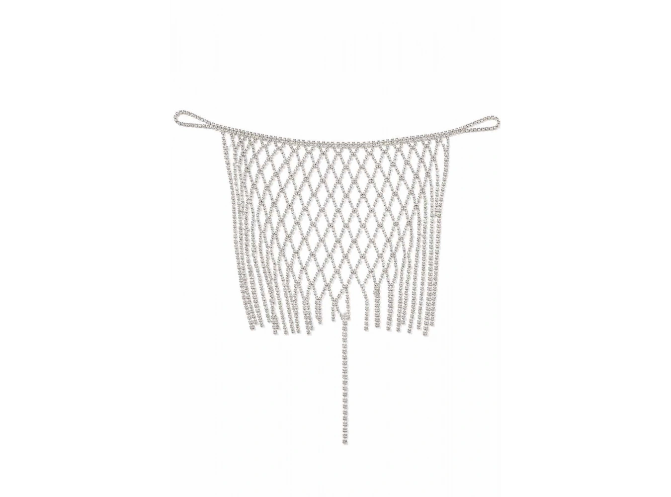 Gümüş Renk Taş Detaylı Tanga / Külot
