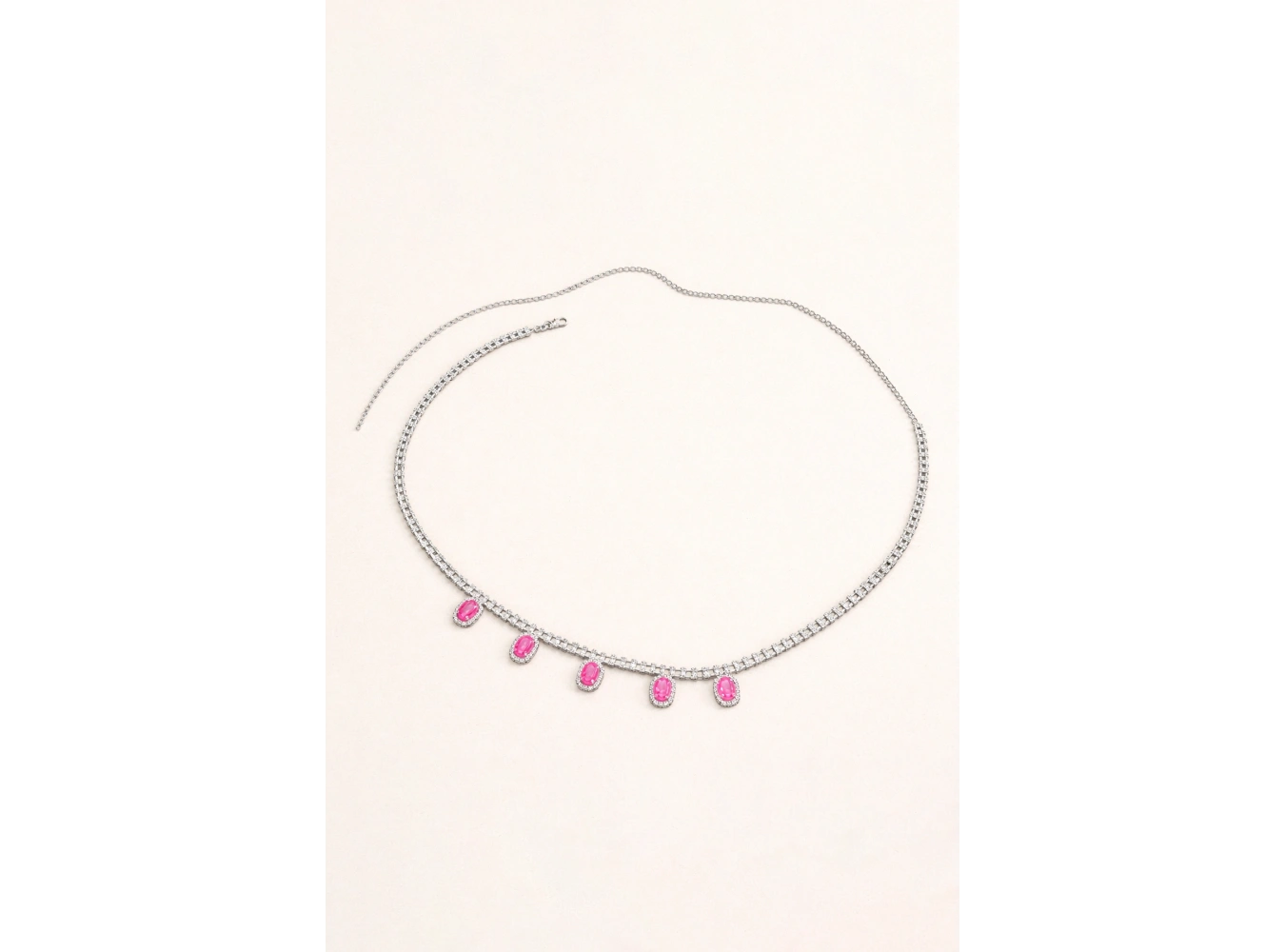 Gümüş Renk Taş Detaylı Tasarım Bel Zinciri/Vücut Aksesuar