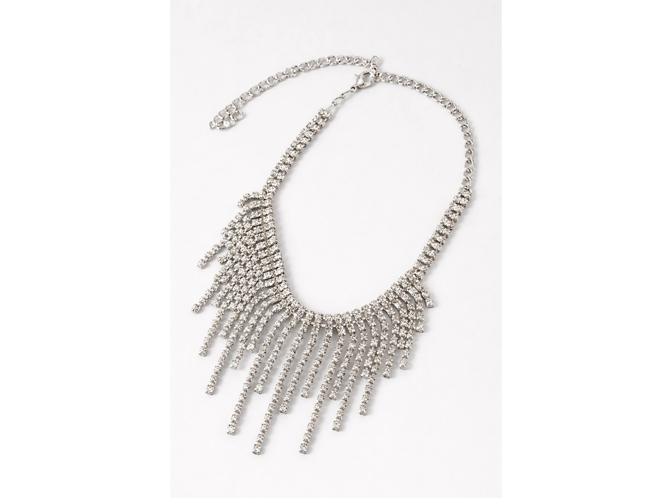 Gümüş Renk Taş Detaylı Tasarım Halhal