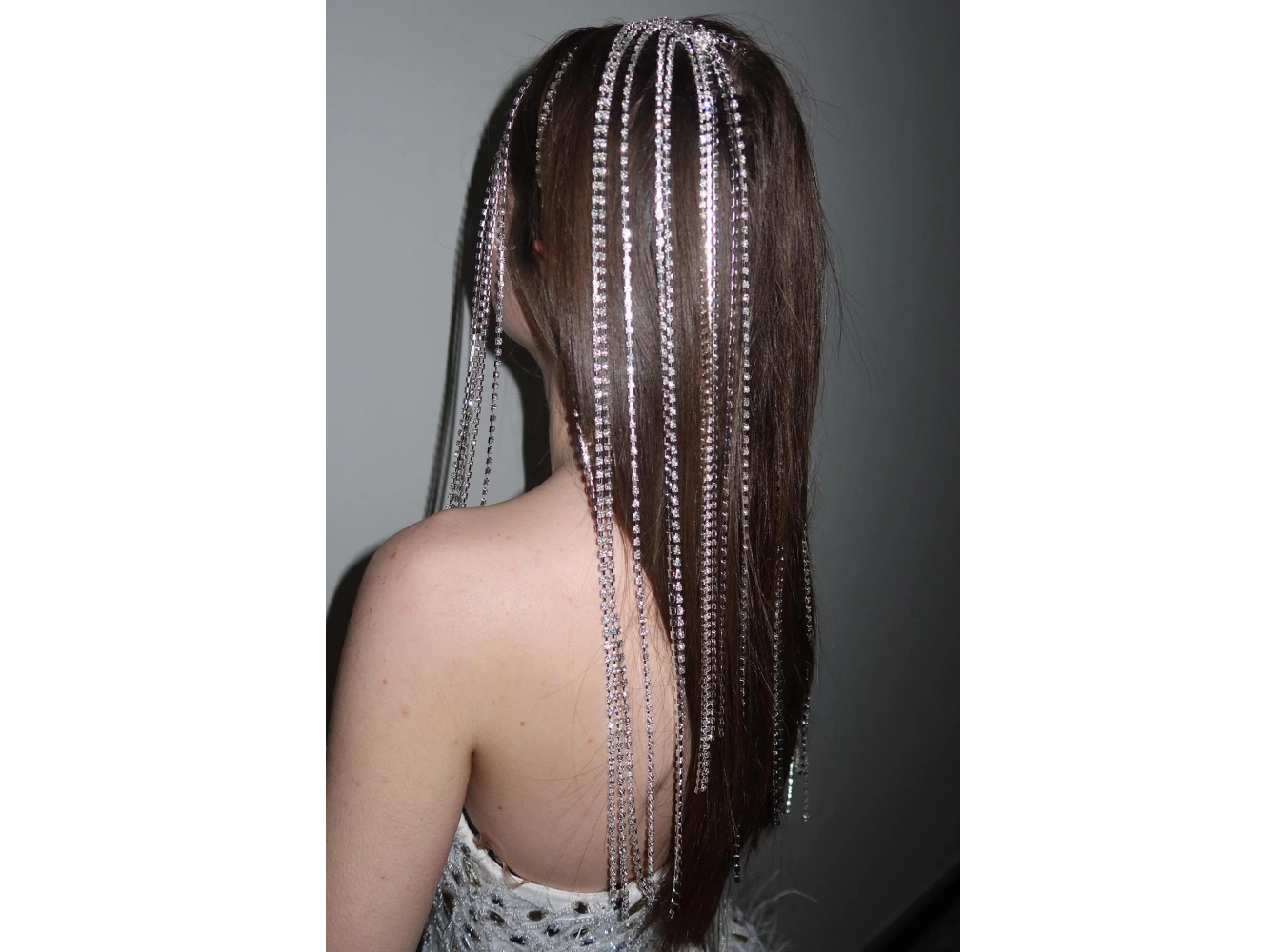 Gümüş Renk Taş Detaylı Tasarım Taç