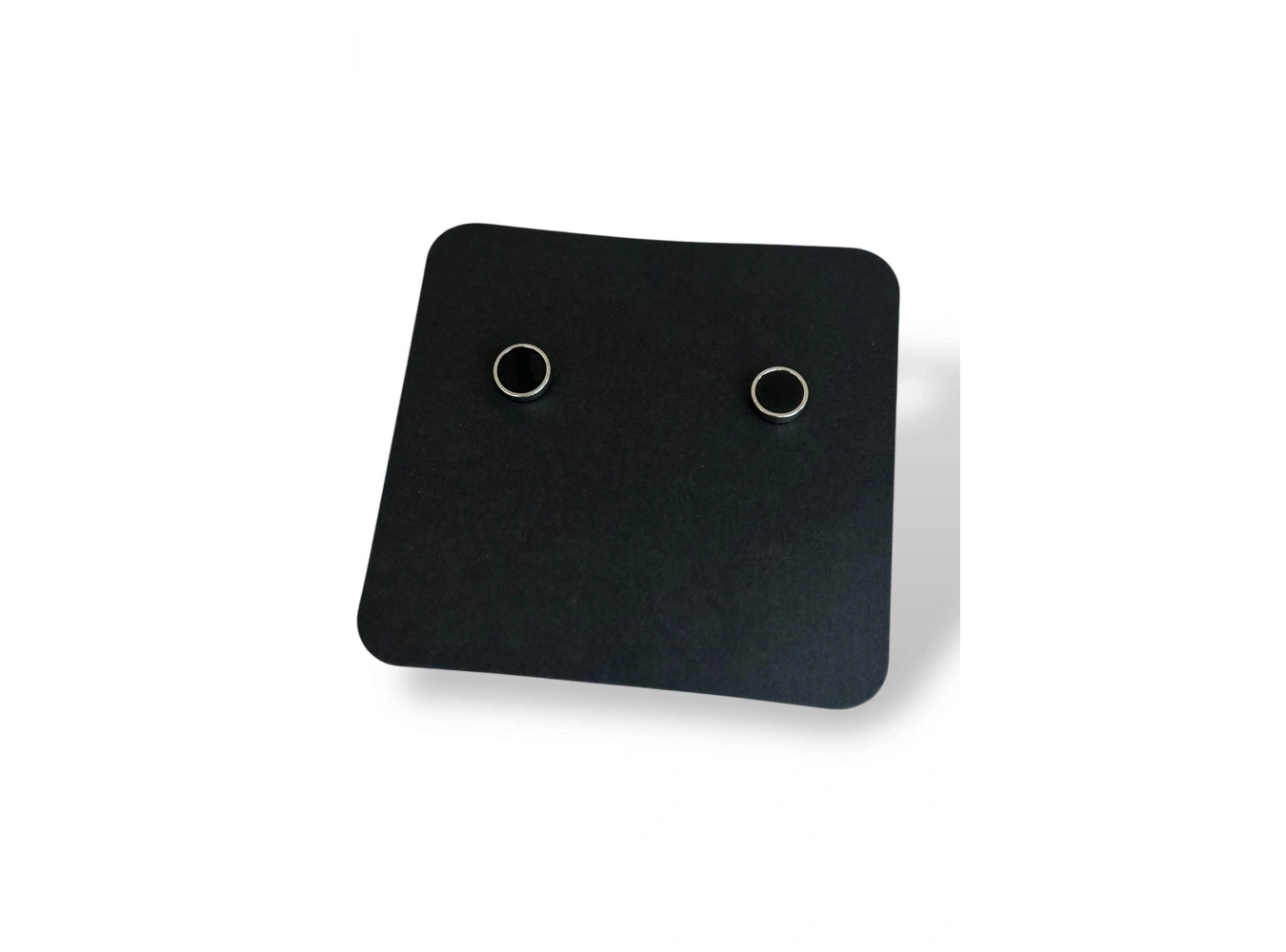 Gümüş Renk Taş Detaylı Unisex Küpe (Çift)