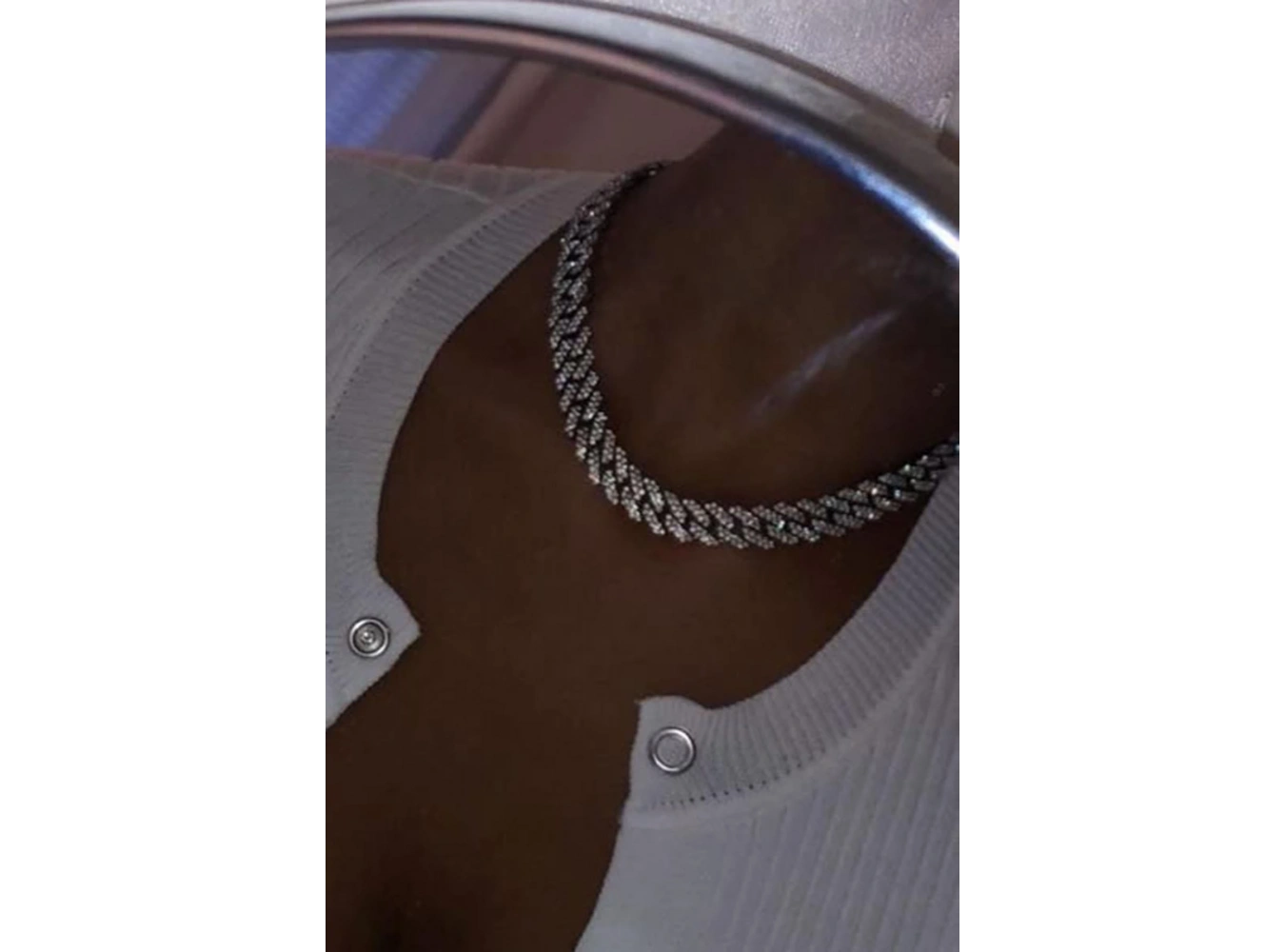 Gümüş Renk Taş Detaylı Unisex VİP Tasarım Kolye